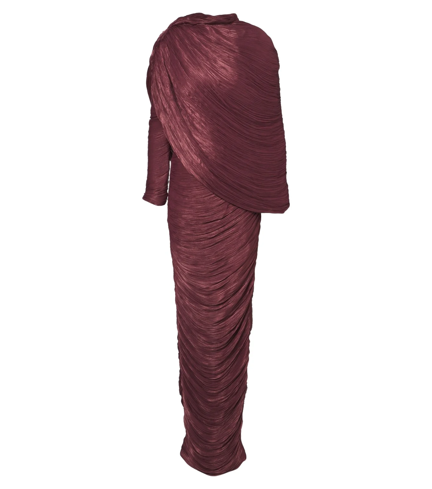 Caped draped gown