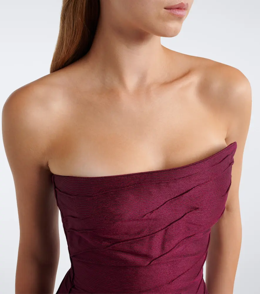 Marmar Halim Draped taffeta bustier gown | Thumbnail 2 Marmar Halim Draped taffeta bustier gown | Thumbnail 2