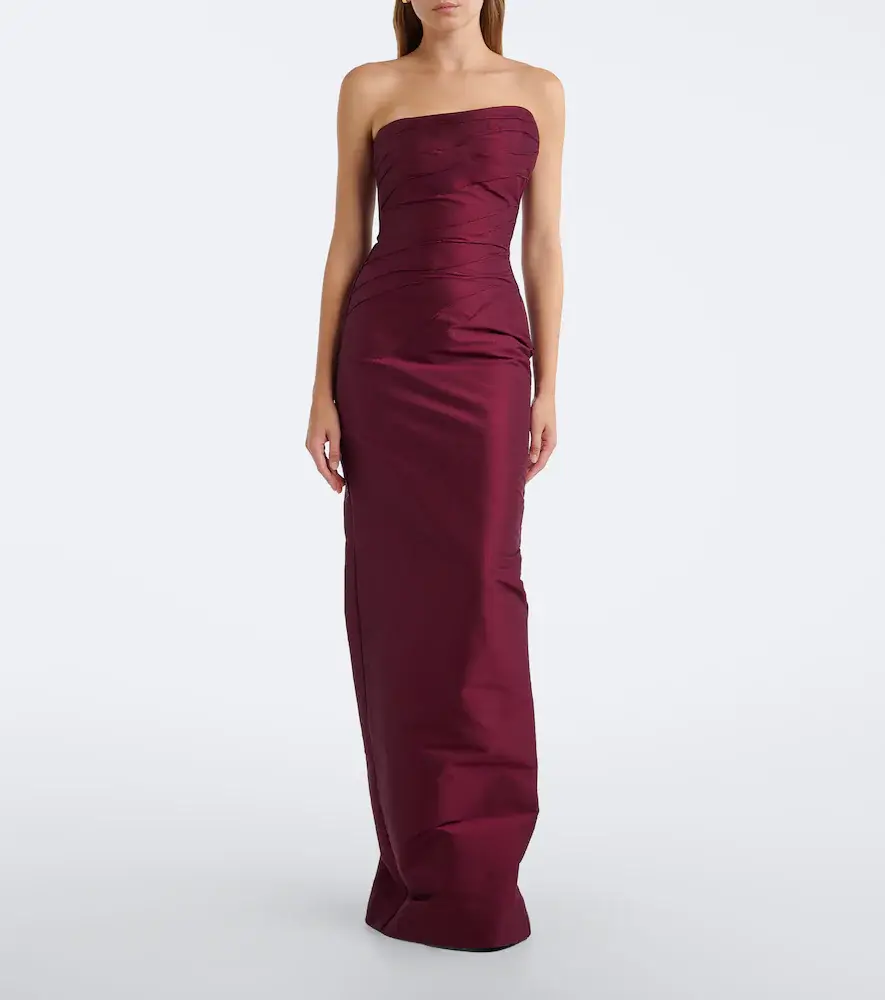 Marmar Halim Draped taffeta bustier gown | Thumbnail 6 Marmar Halim Draped taffeta bustier gown | Thumbnail 6