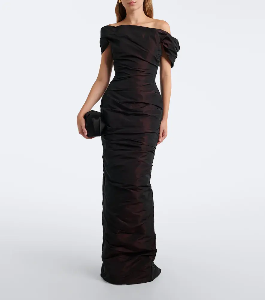 Marmar Halim Off-shoulder taffeta corset gown | Thumbnail 2 Marmar Halim Off-shoulder taffeta corset gown | Thumbnail 2