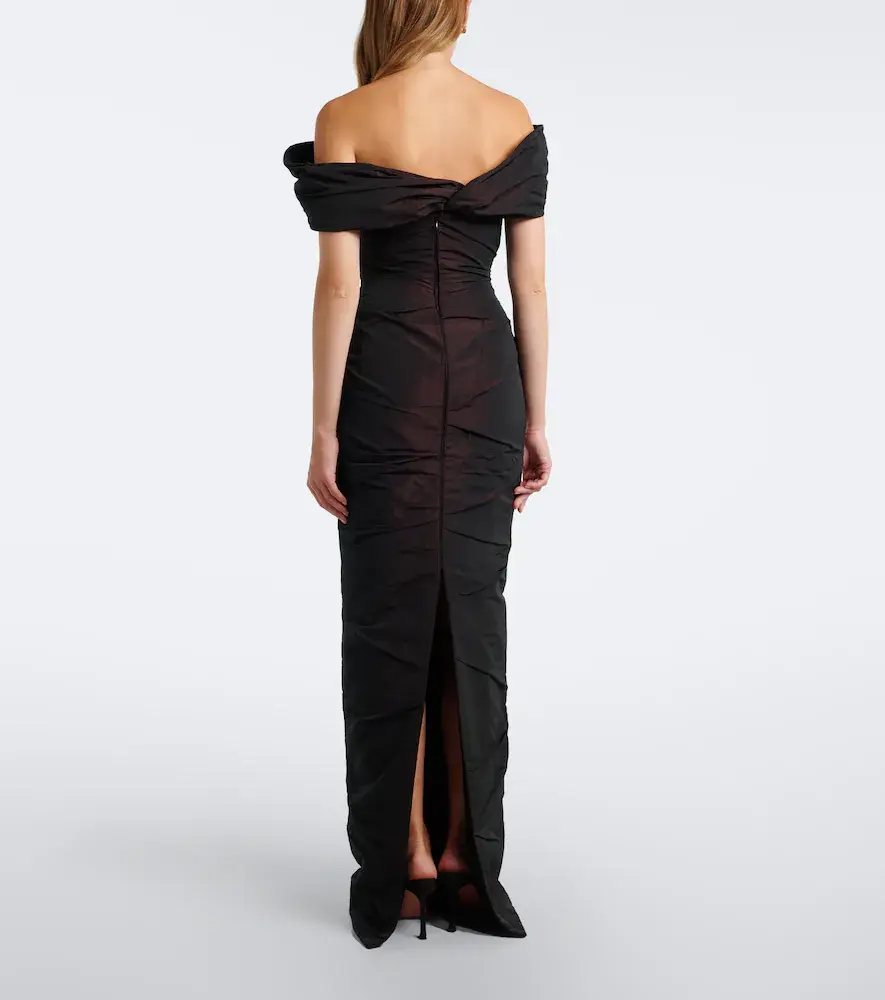 Marmar Halim Off-shoulder taffeta corset gown | Thumbnail 5 Marmar Halim Off-shoulder taffeta corset gown | Thumbnail 5