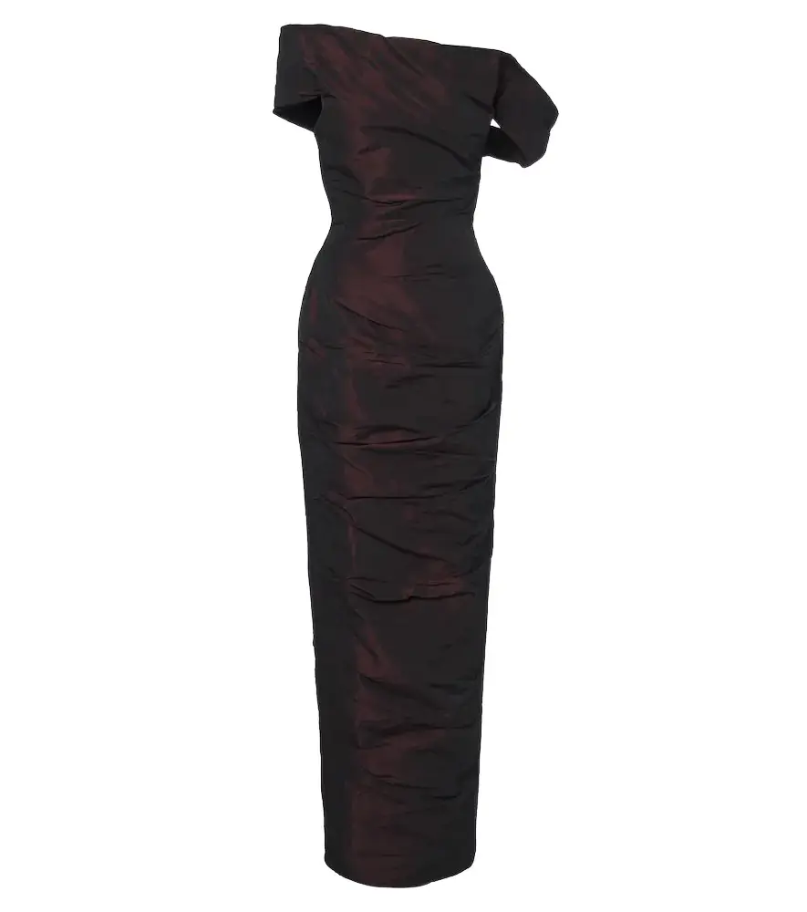 Off-shoulder taffeta corset gown Off-shoulder taffeta corset gown