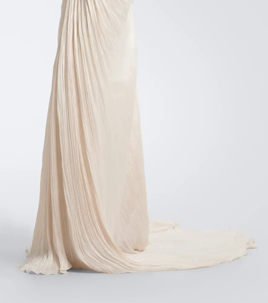 Marmar Halim Pleated satin gown | Thumbnail 2