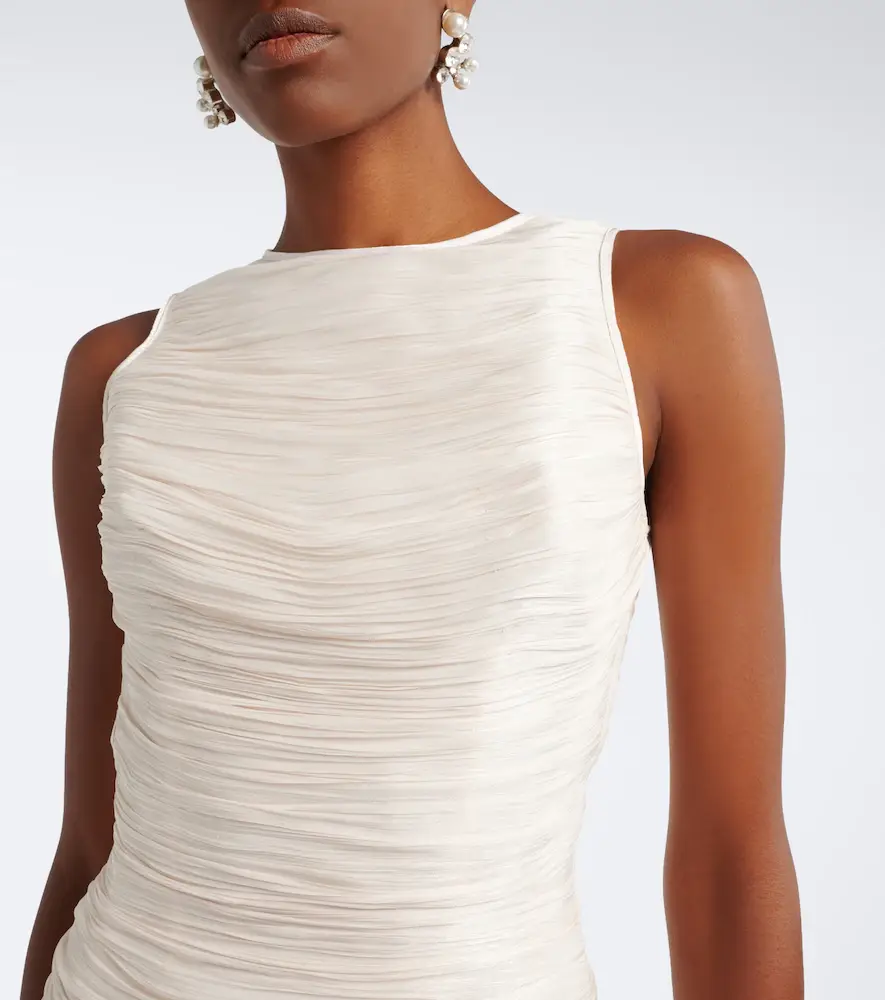 Marmar Halim Pleated satin gown | Thumbnail 4