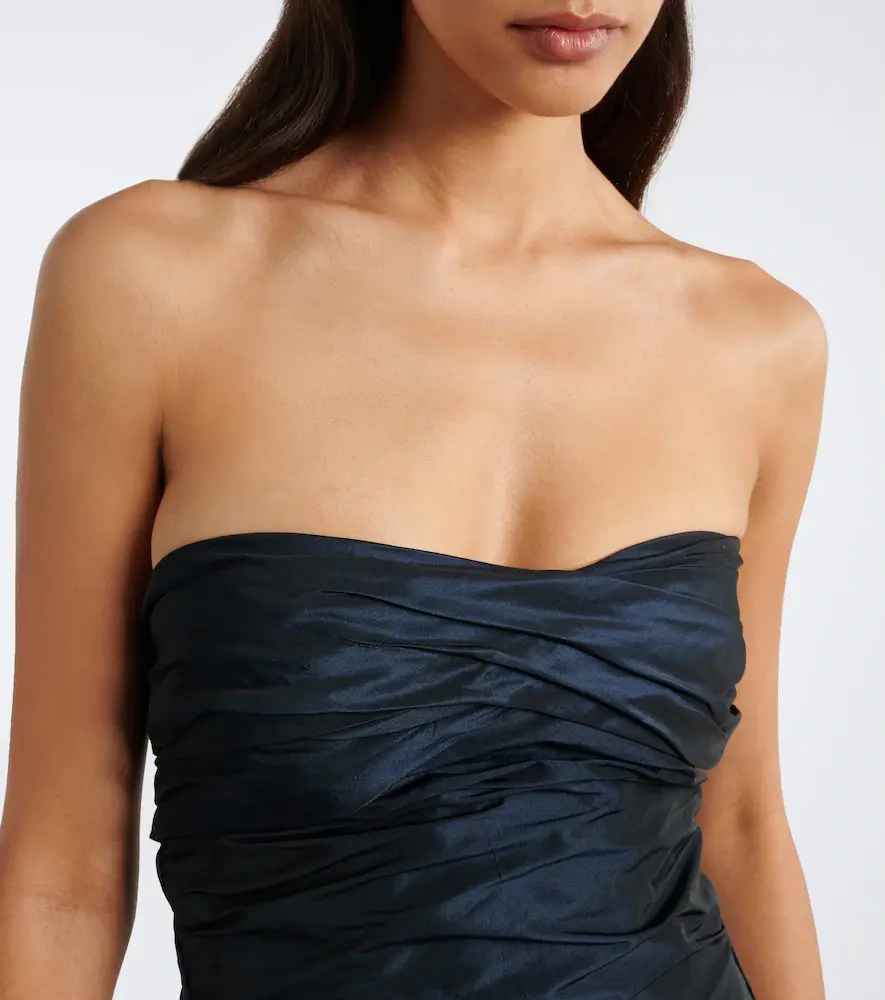 Marmar Halim Draped taffeta bustier gown | Thumbnail 2