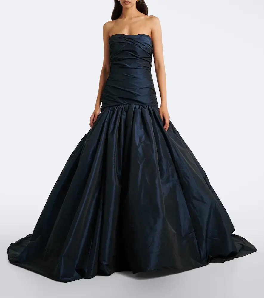 Marmar Halim Draped taffeta bustier gown | Thumbnail 3