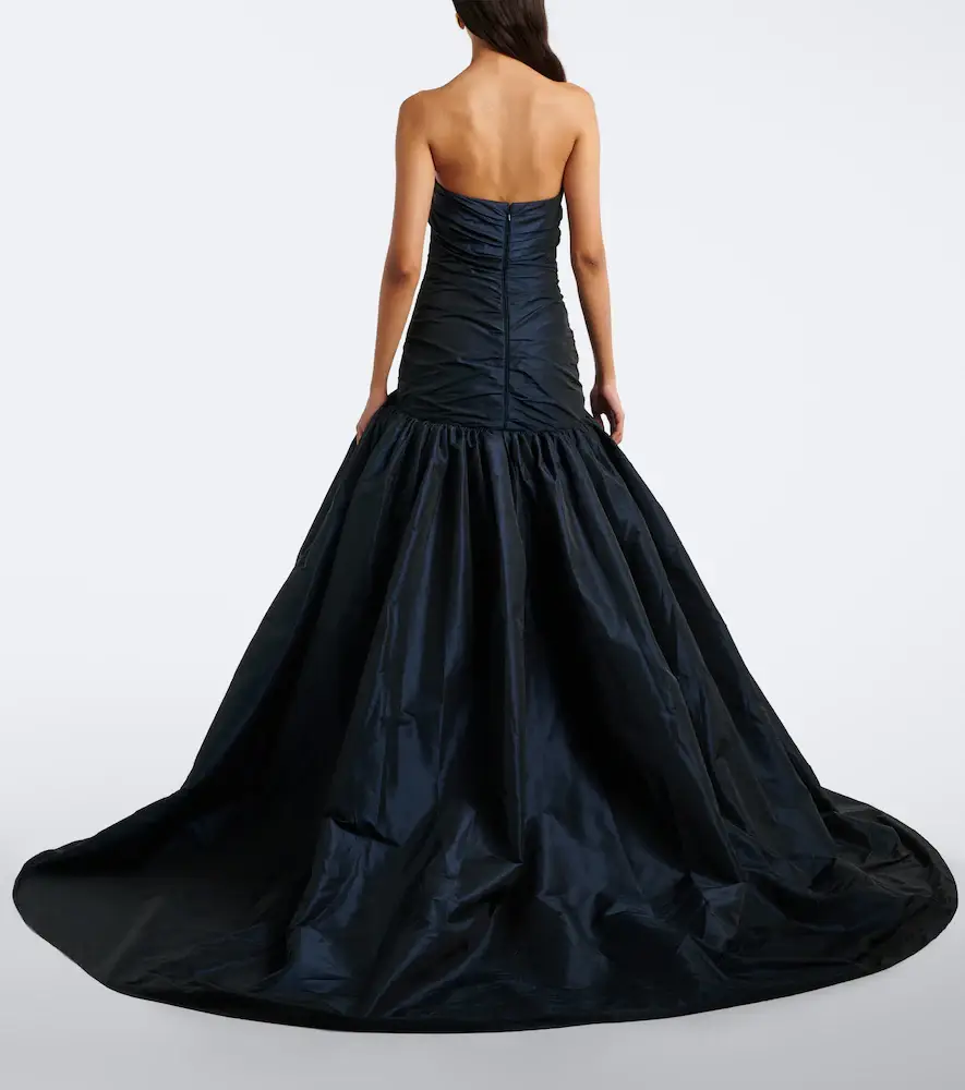 Marmar Halim Draped taffeta bustier gown | Thumbnail 4