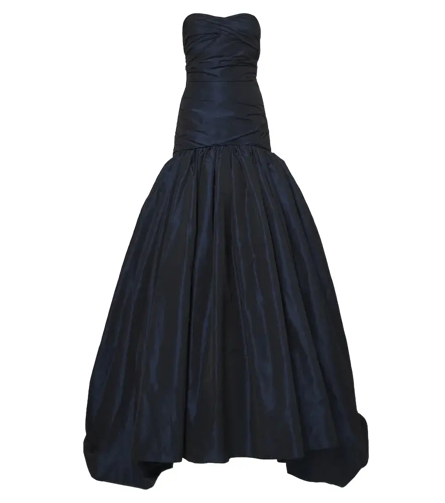 Draped taffeta bustier gown Draped taffeta bustier gown