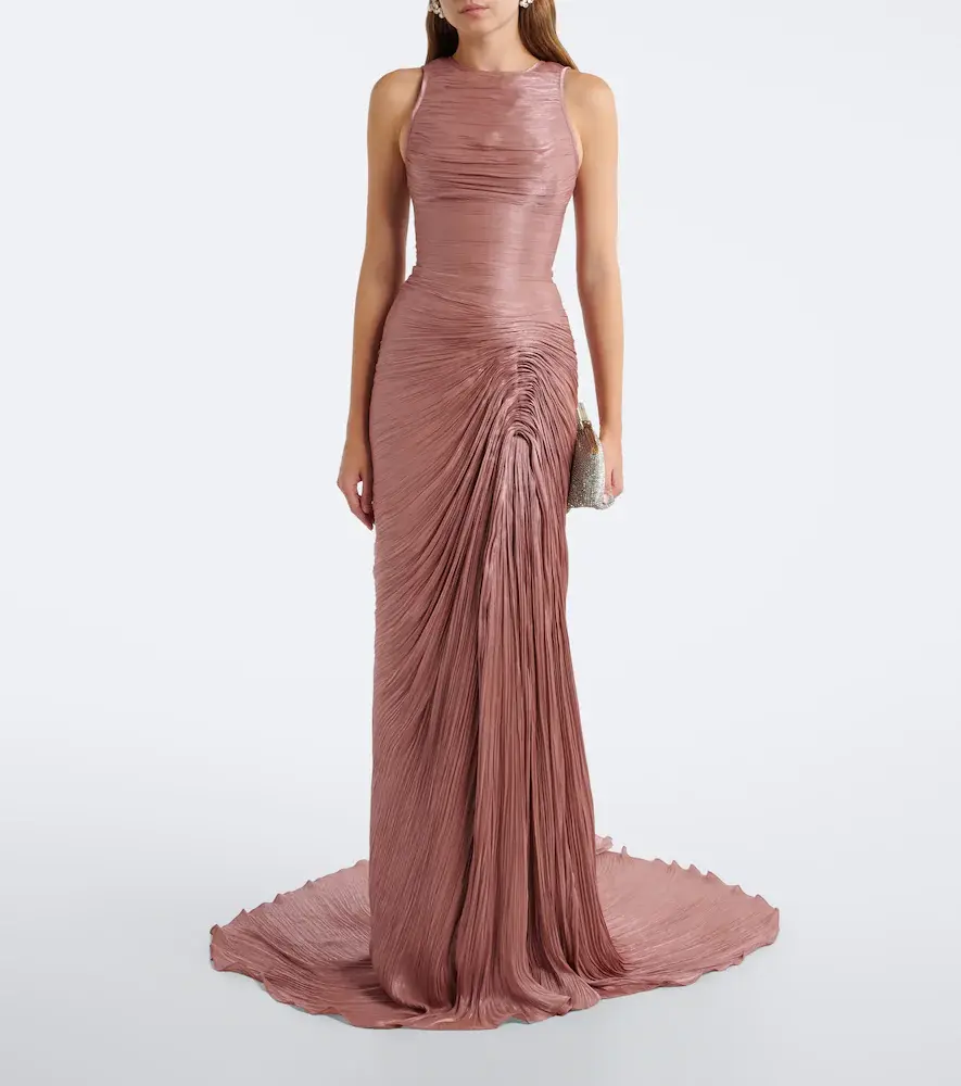 Marmar Halim Pleated satin gown | Thumbnail 2