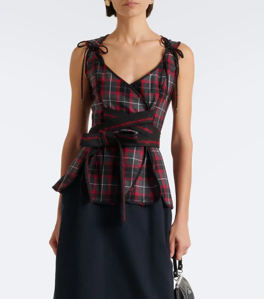 Vivienne Westwood Roxy tartan wool top | Thumbnail 2