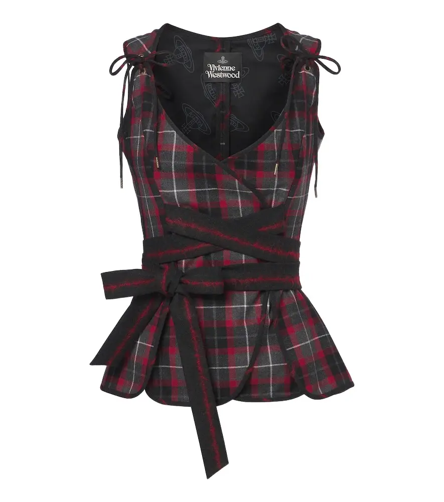 Vivienne Westwood Roxy tartan wool top
