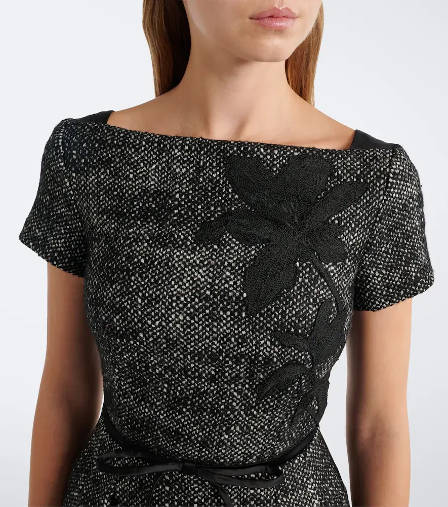 Erdem Embroidered wool-blend midi dress | Thumbnail 2