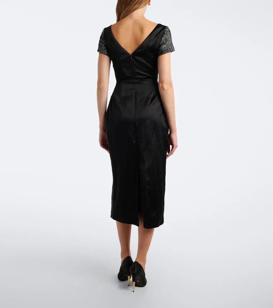 Erdem Embroidered wool-blend midi dress | Thumbnail 6
