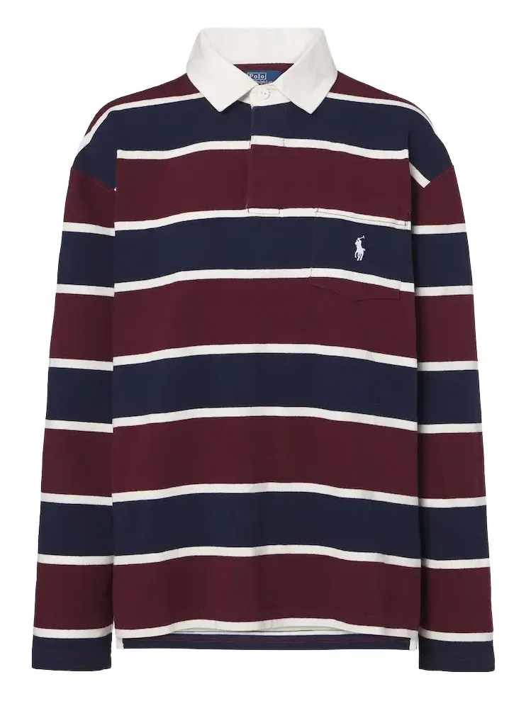 Striped cotton jersey polo shirt Striped cotton jersey polo shirt