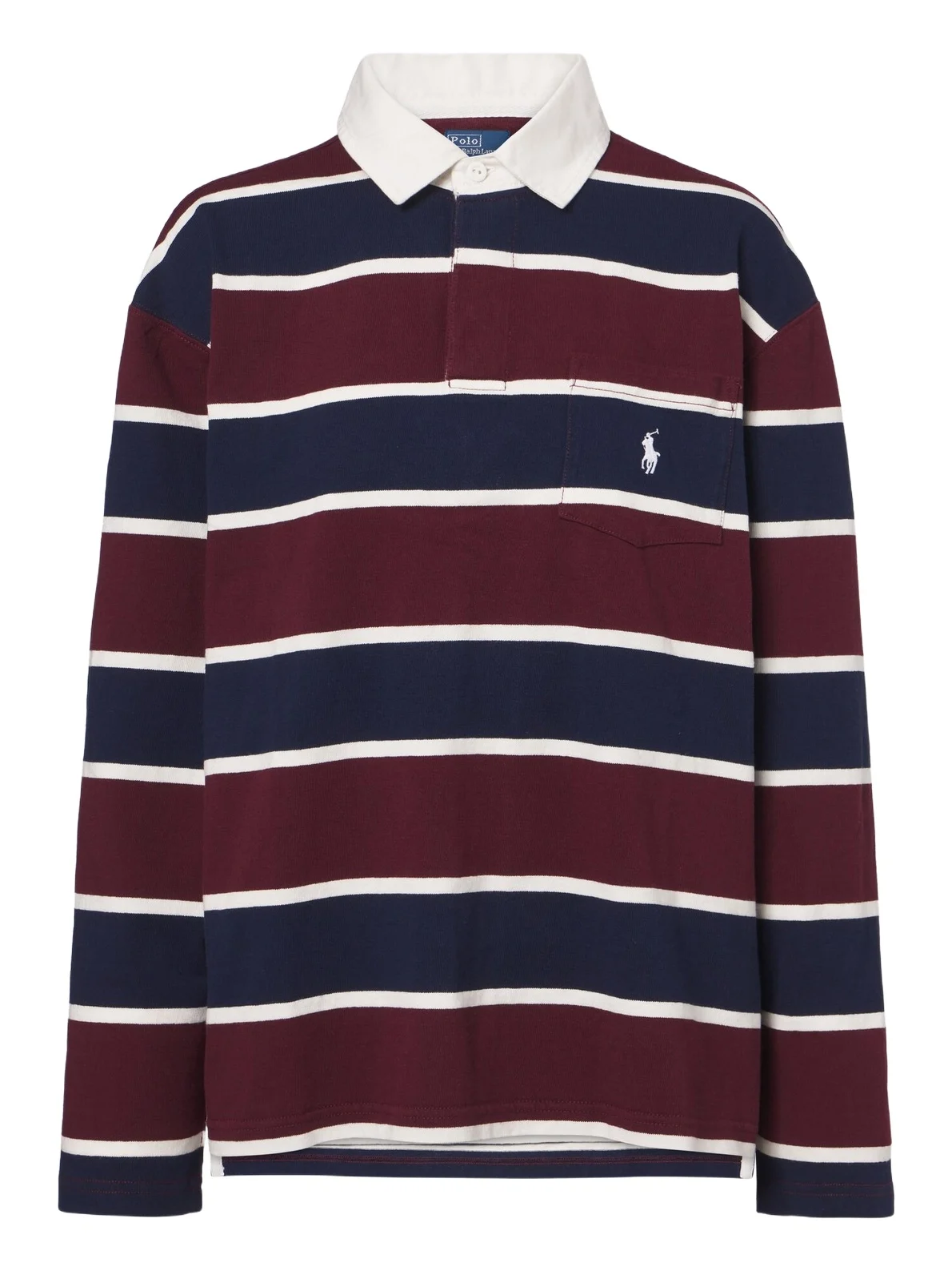 Striped cotton jersey polo shirt Striped cotton jersey polo shirt