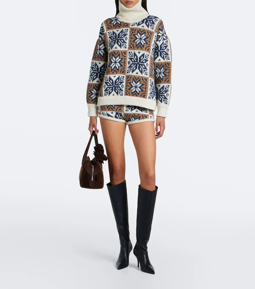 Magda Butrym Jacquard wool and cashmere shorts | Thumbnail 2 Magda Butrym Jacquard wool and cashmere shorts | Thumbnail 2