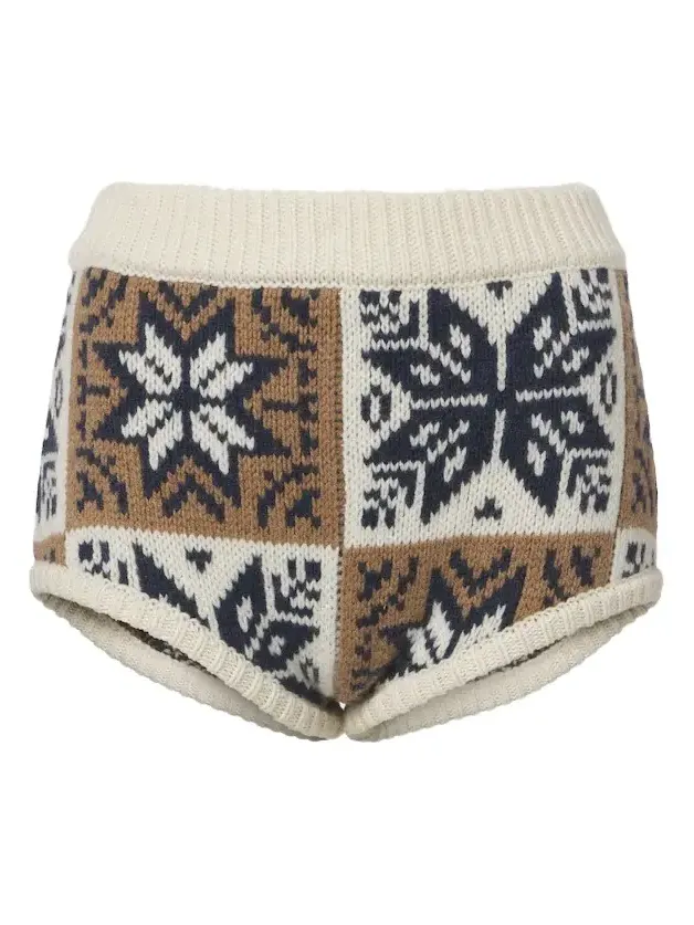 Jacquard wool and cashmere shorts Jacquard wool and cashmere shorts
