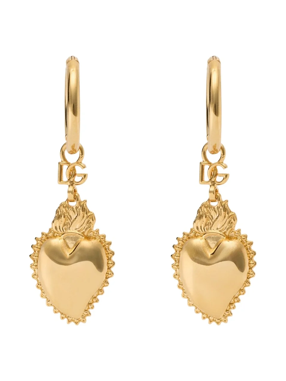 Dolce & Gabbana Sacro Cuore DG embellished hoop earrings