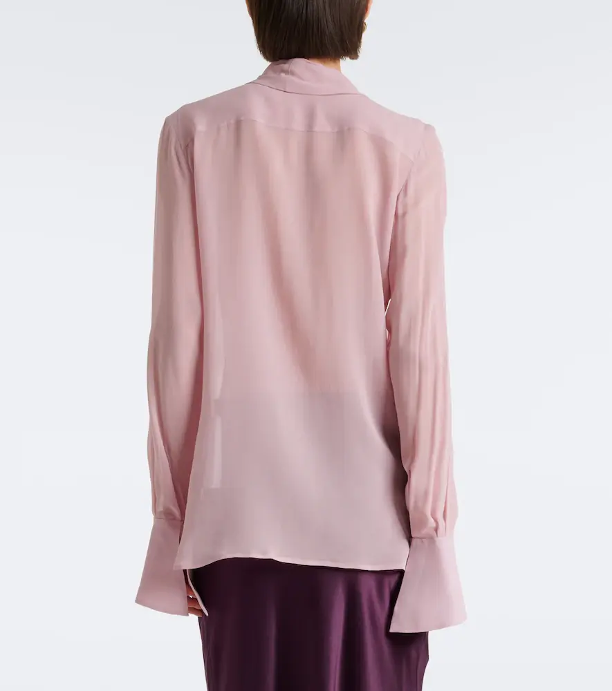 Nina Ricci Tie-neck silk blouse | Thumbnail 2 Nina Ricci Tie-neck silk blouse | Thumbnail 2