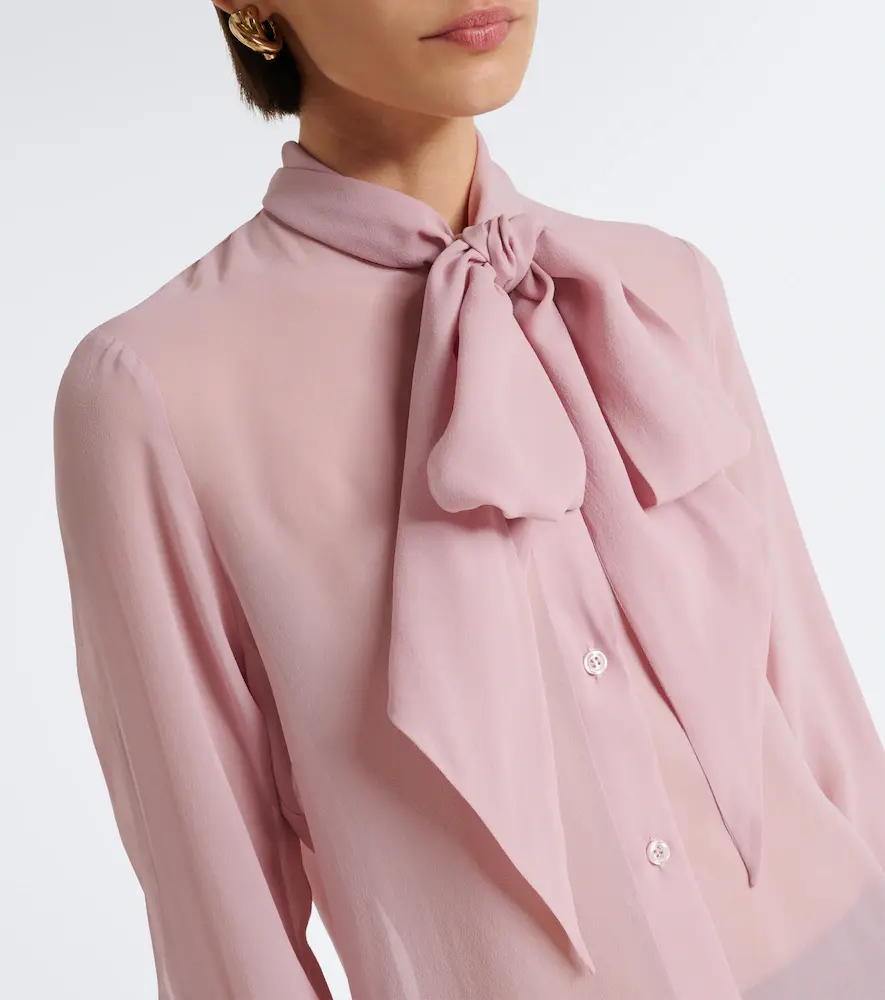 Nina Ricci Tie-neck silk blouse | Thumbnail 5 Nina Ricci Tie-neck silk blouse | Thumbnail 5