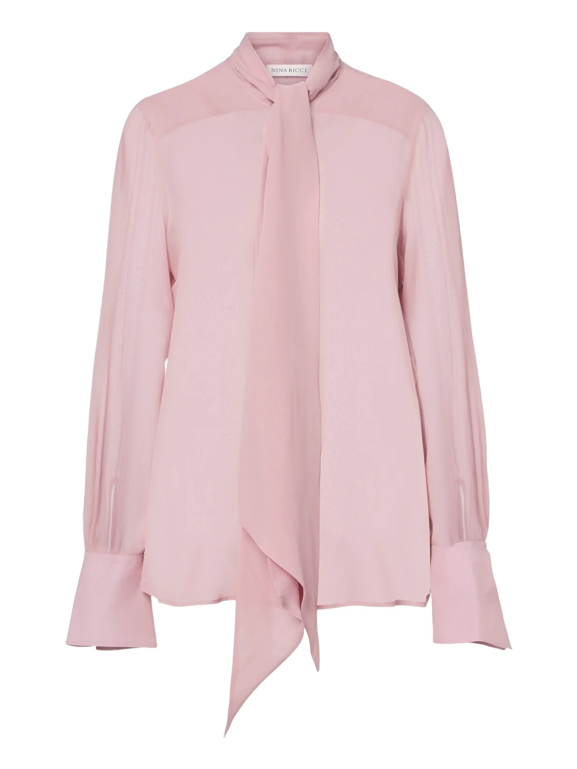 Nina Ricci Tie-neck silk blouse