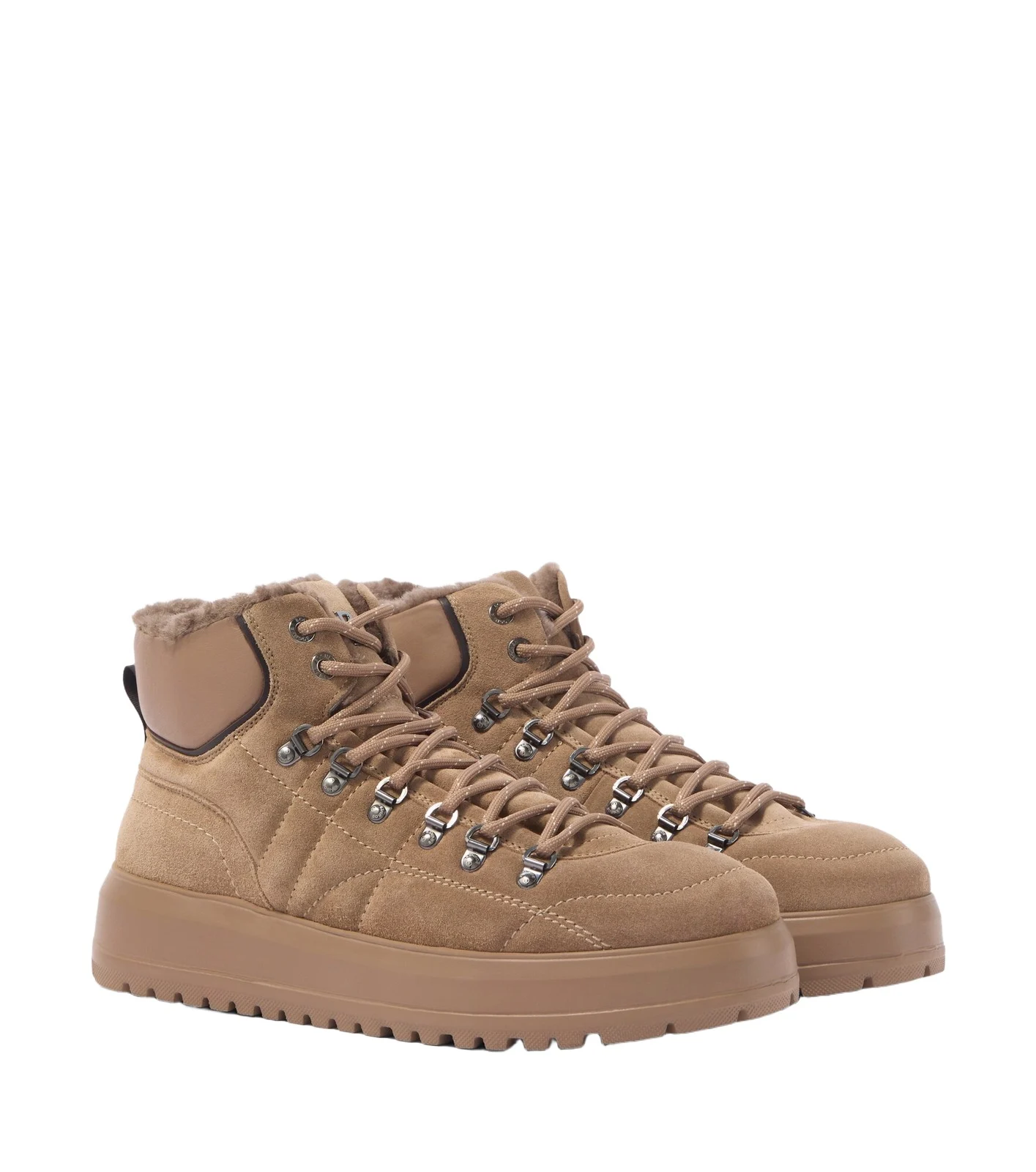 Antwerp shearling-lined suede lace-up boots Antwerp shearling-lined suede lace-up boots