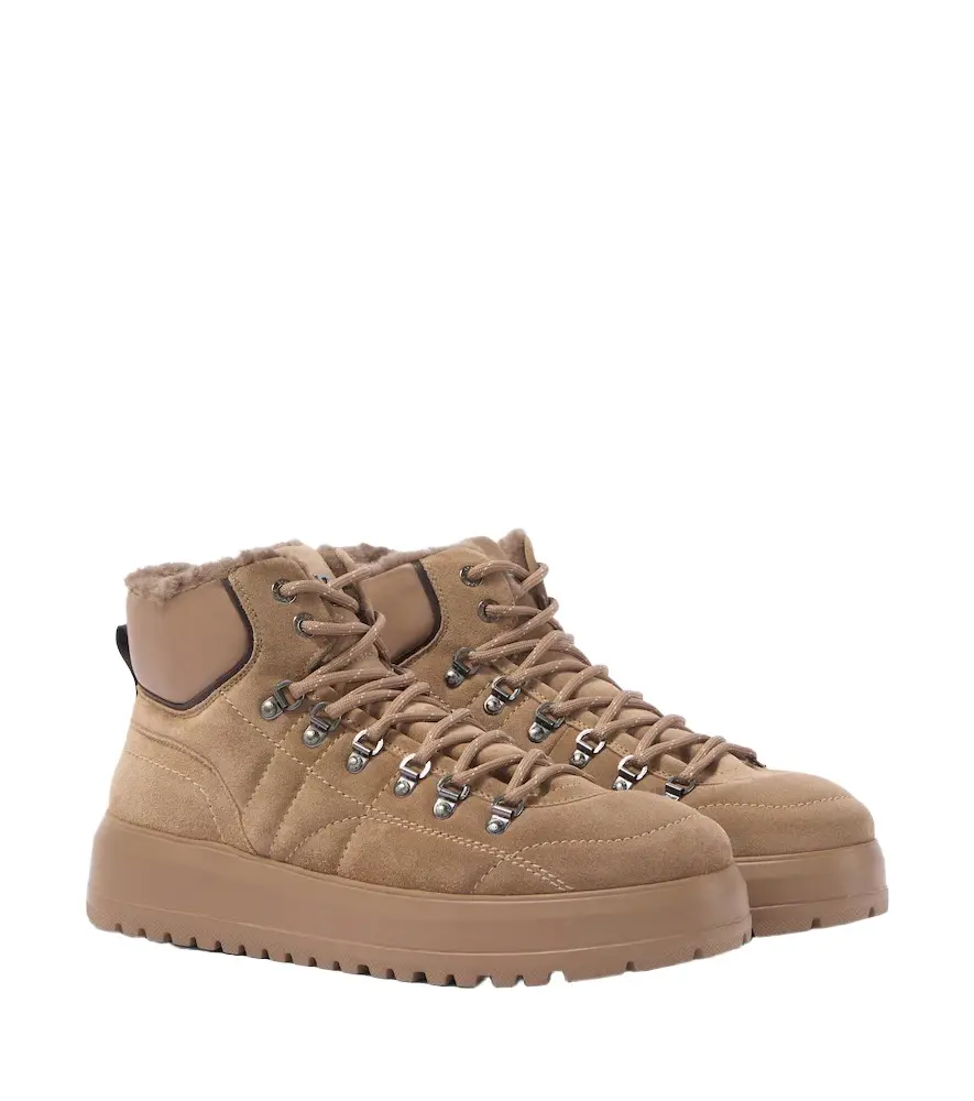 Bogner Antwerp shearling-lined suede lace-up boots
