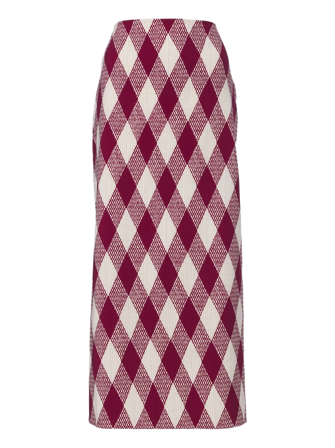 Oscar de la Renta Argyle wool-blend pencil skirt