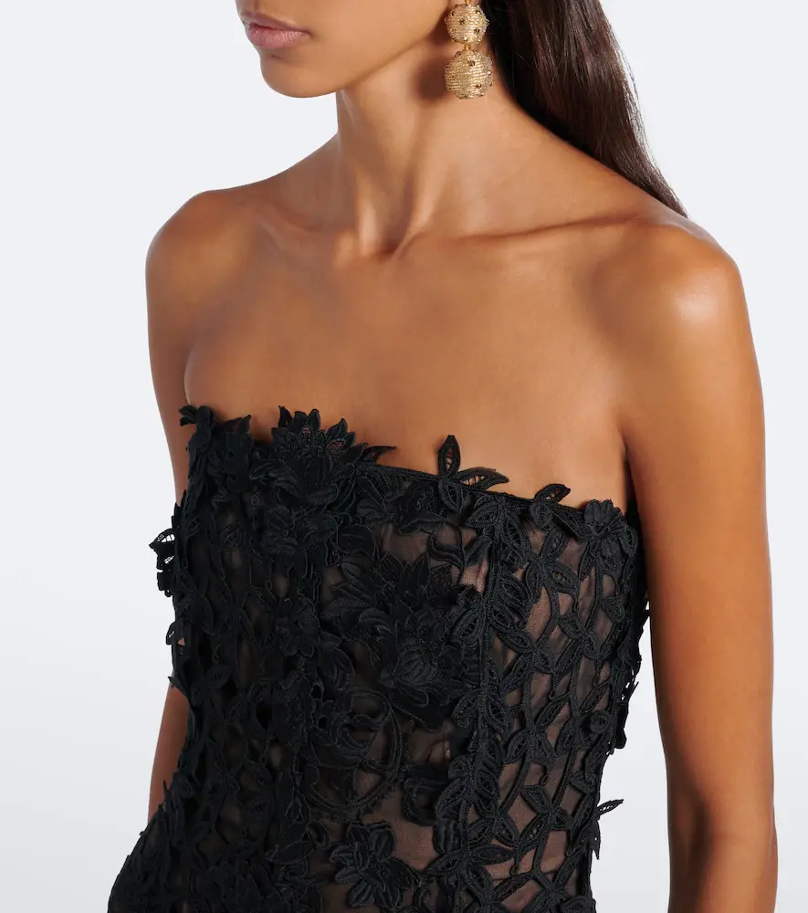 Oscar de la Renta Lace asymmetric gown | Thumbnail 6 Oscar de la Renta Lace asymmetric gown | Thumbnail 6