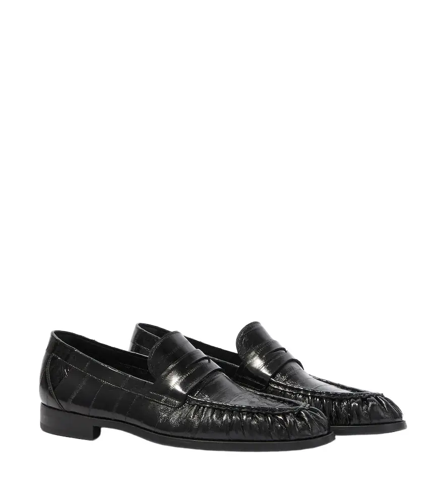 Magnanni Eel leather penny loafers
