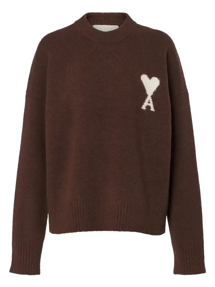 AMI PARIS Ami De Coeur alpaca and wool-blend sweater