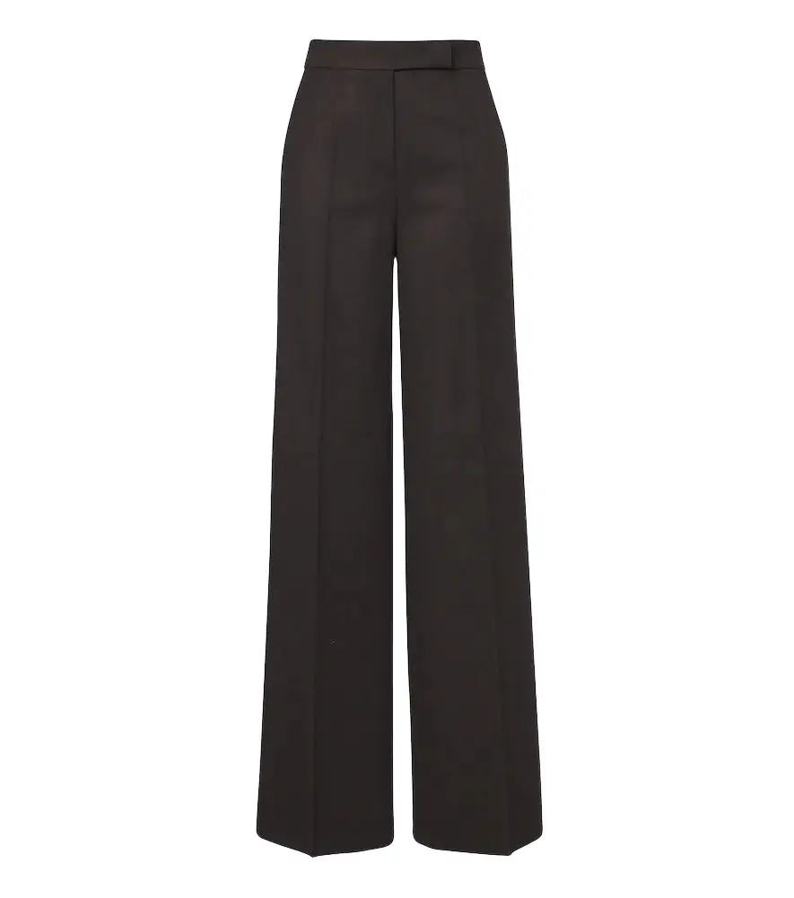 Max Mara Pleated camel hair wide-leg pants