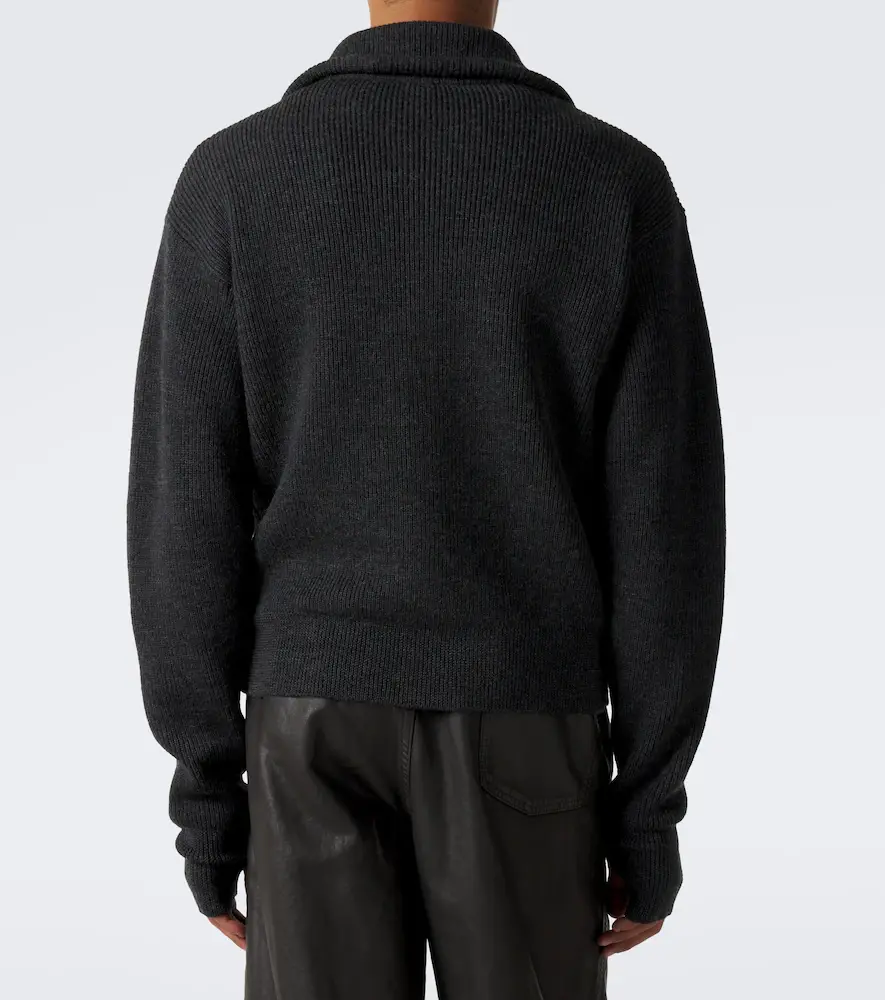 Lemaire Ribbed-knit wool zip-up cardigan | Thumbnail 3 Lemaire Ribbed-knit wool zip-up cardigan | Thumbnail 3