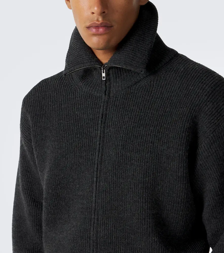 Lemaire Ribbed-knit wool zip-up cardigan | Thumbnail 4 Lemaire Ribbed-knit wool zip-up cardigan | Thumbnail 4