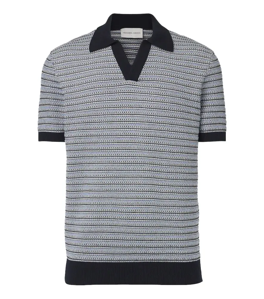Frescobol Carioca Rino cotton and cashmere polo shirt