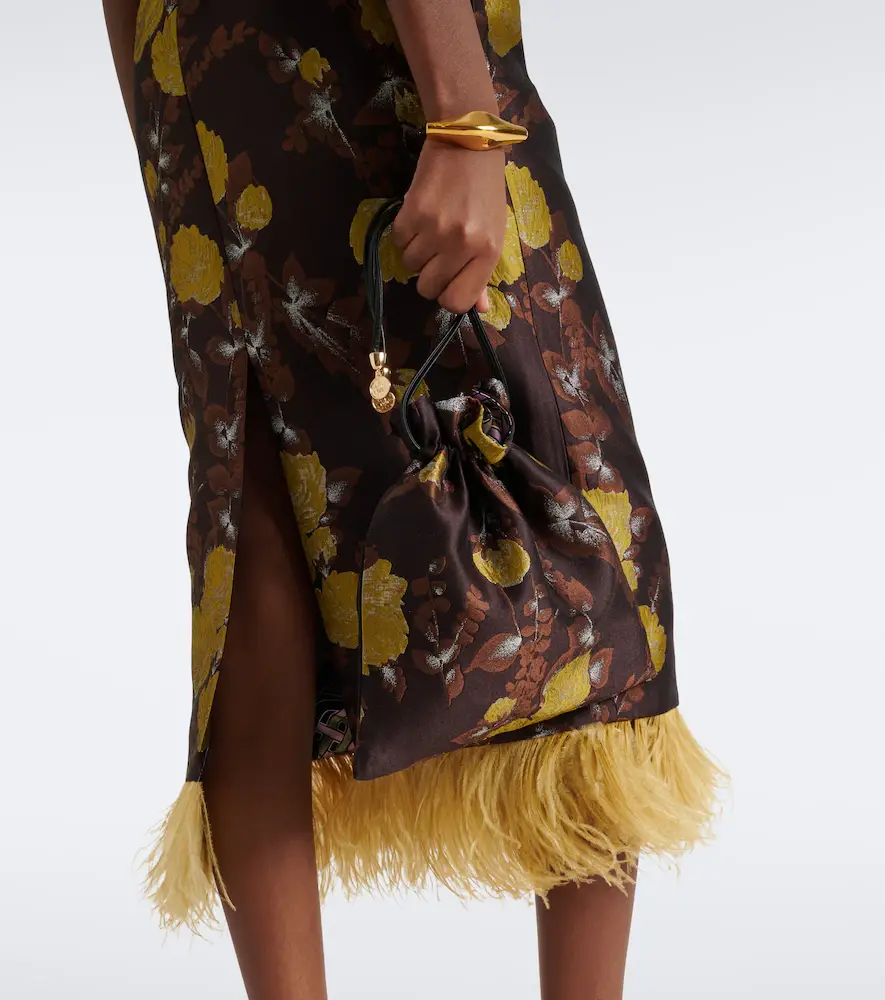 La DoubleJ Devon floral jacquard pouch | Thumbnail 4