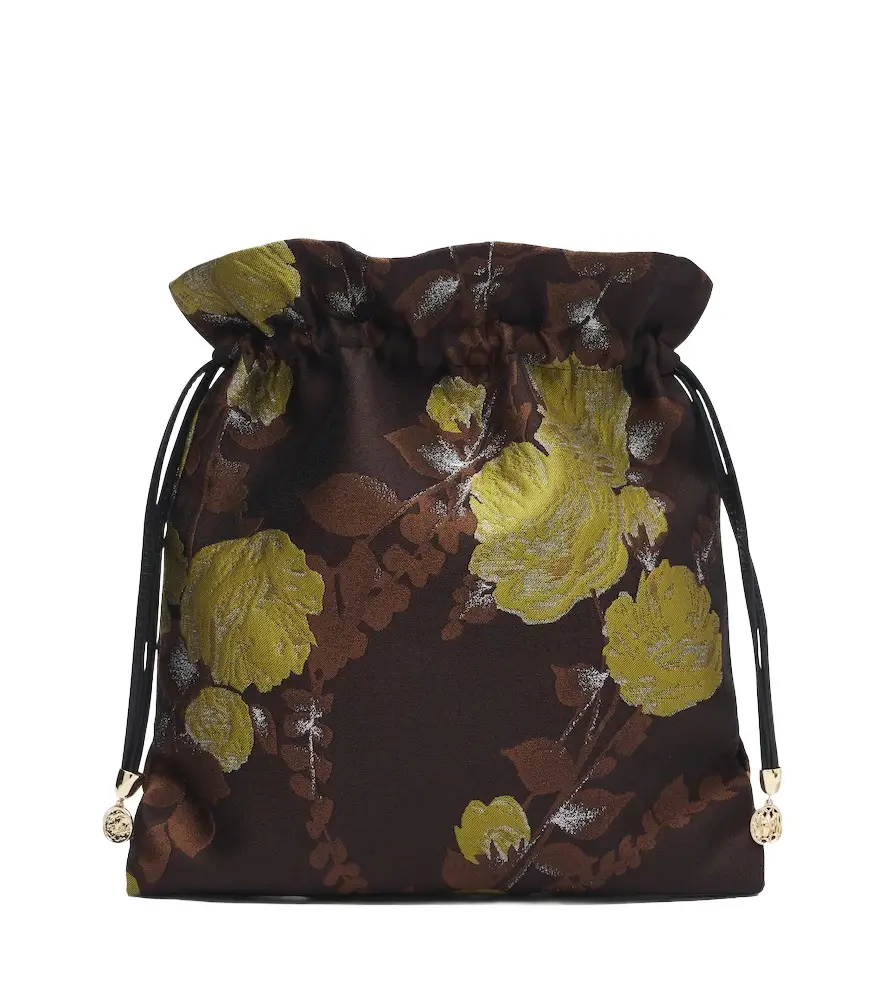 La DoubleJ Devon floral jacquard pouch