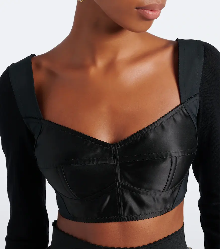 Dolce & Gabbana Satin crop top | Thumbnail 3