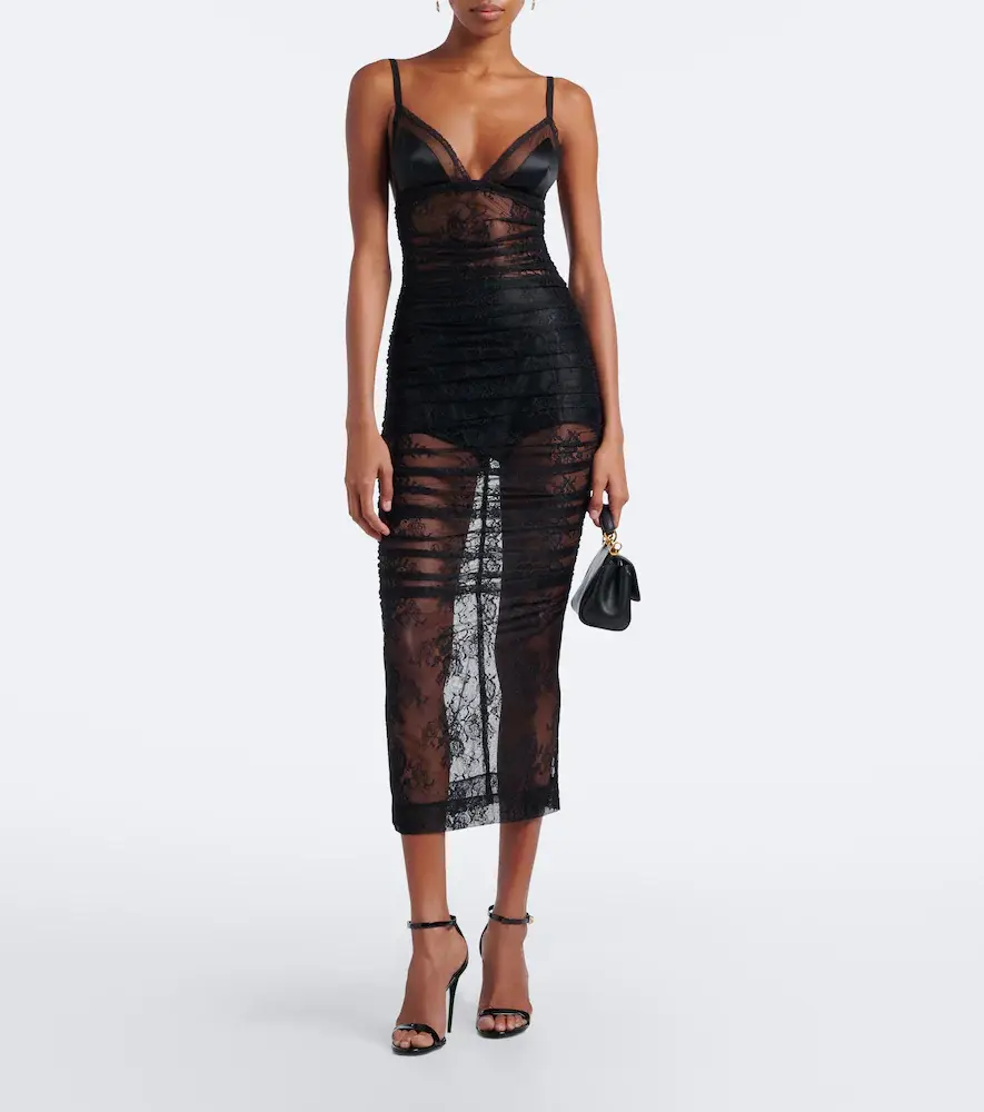 Dolce & Gabbana Sheer lace midi dress | Thumbnail 6