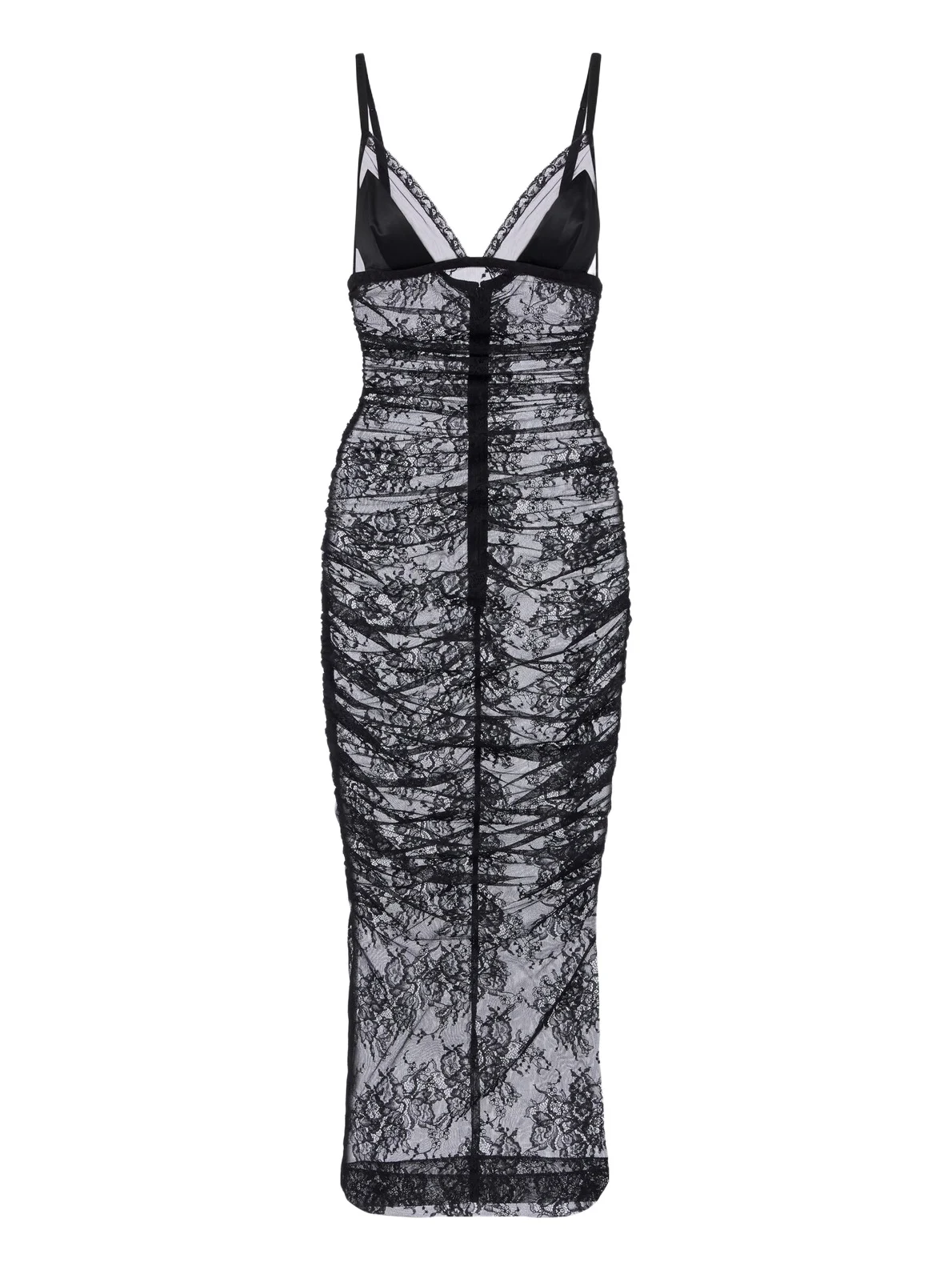 Ruched sheer lace midi dress Ruched sheer lace midi dress