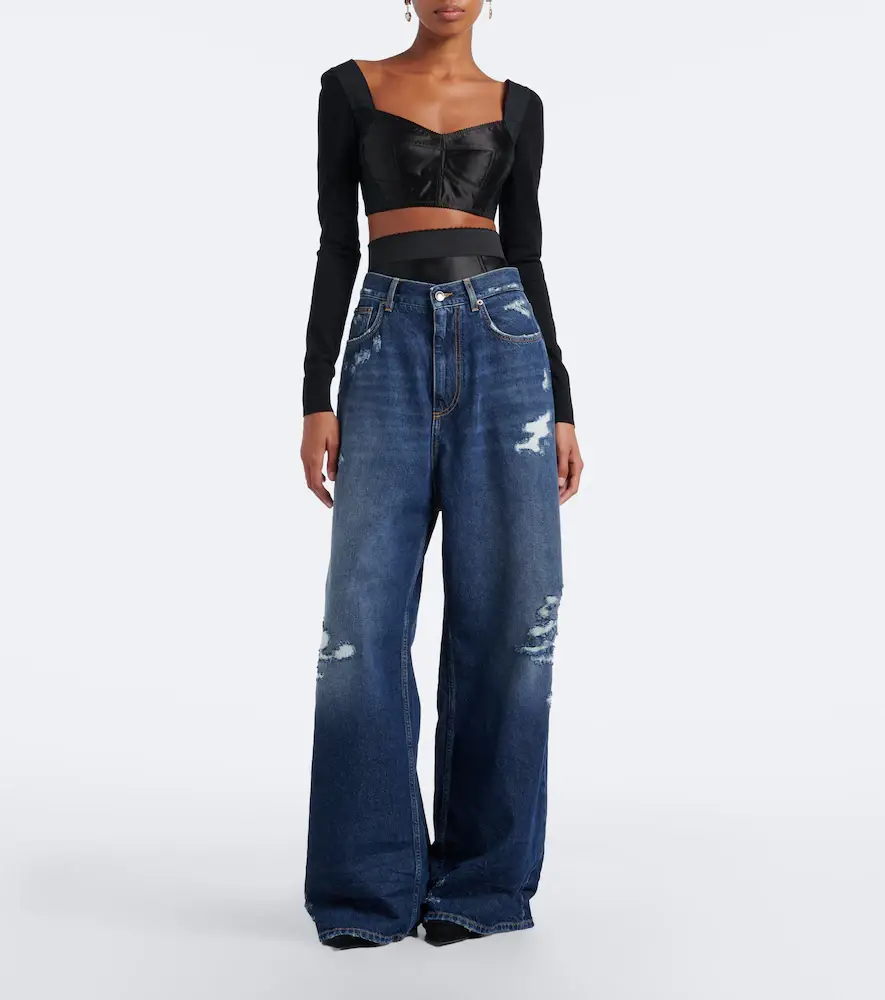 Dolce & Gabbana Distressed wide-leg jeans | Thumbnail 3 Dolce & Gabbana Distressed wide-leg jeans | Thumbnail 3