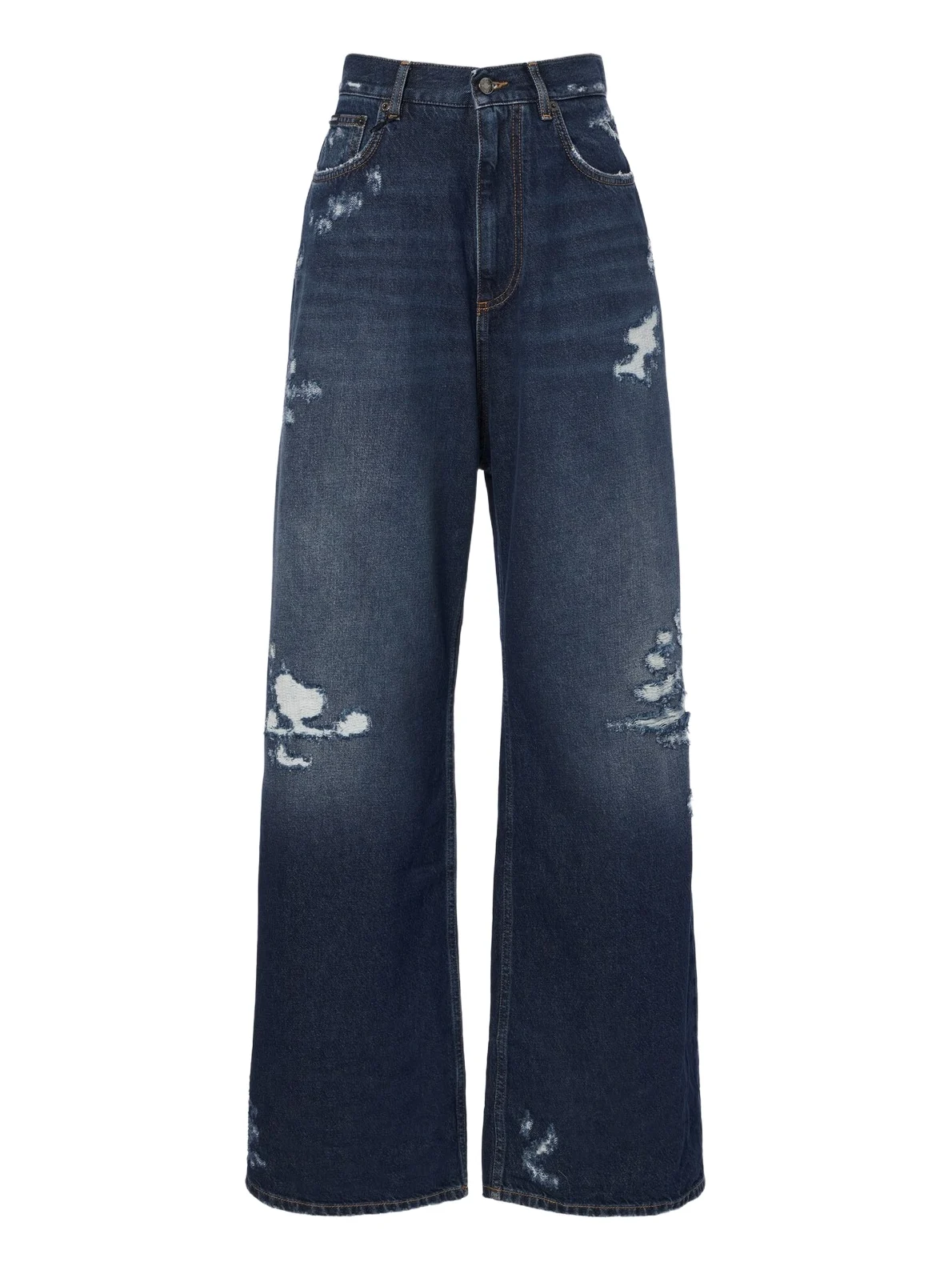 Distressed wide-leg jeans Distressed wide-leg jeans