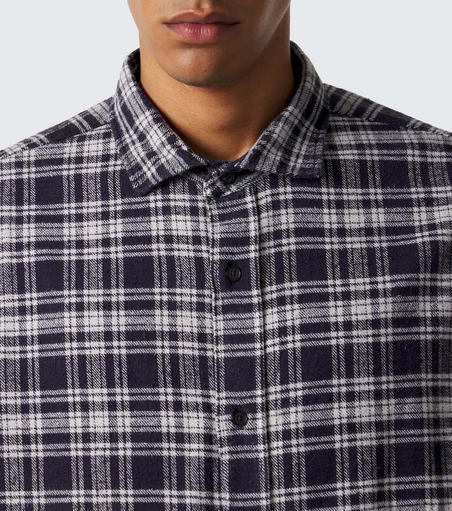 A.PRESSE A. Presse Checked cotton and silk twill shirt | Thumbnail 5 A.PRESSE A. Presse Checked cotton and silk twill shirt | Thumbnail 5