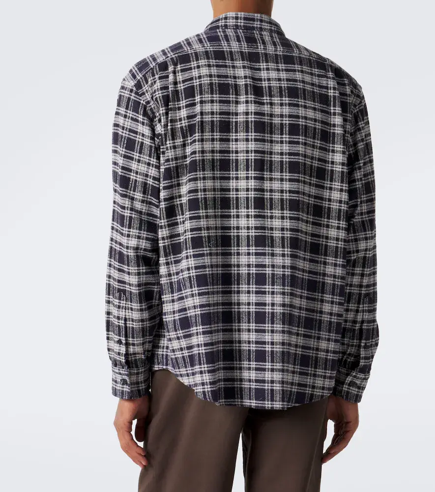 A.PRESSE A. Presse Checked cotton and silk twill shirt | Thumbnail 6 A.PRESSE A. Presse Checked cotton and silk twill shirt | Thumbnail 6