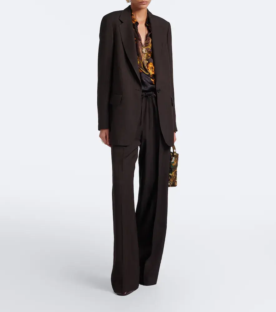 Dries Van Noten Chalk stripe single-breasted blazer | Thumbnail 2 Dries Van Noten Chalk stripe single-breasted blazer | Thumbnail 2