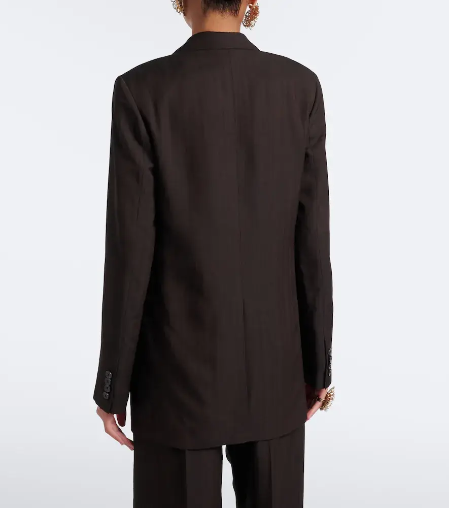 Dries Van Noten Chalk stripe single-breasted blazer | Thumbnail 5 Dries Van Noten Chalk stripe single-breasted blazer | Thumbnail 5