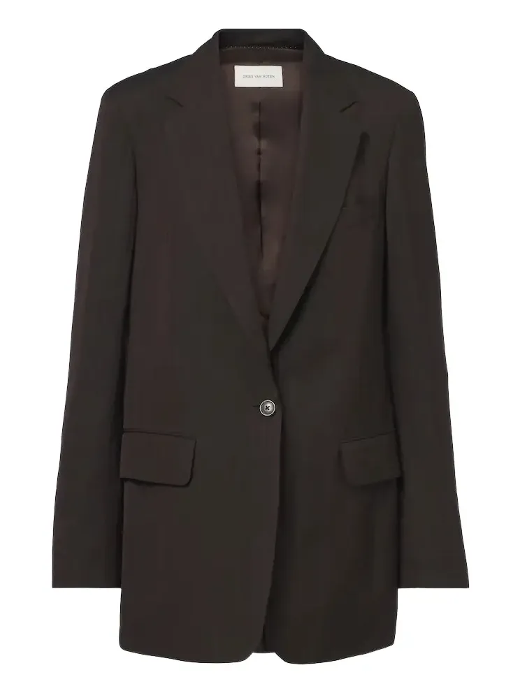 Chalk stripe single-breasted blazer