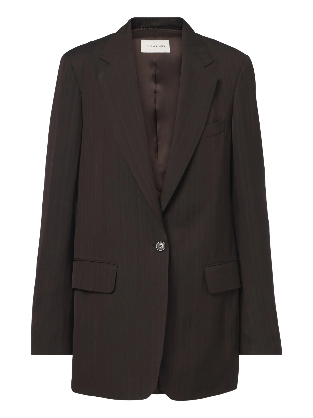 Chalk stripe single-breasted blazer