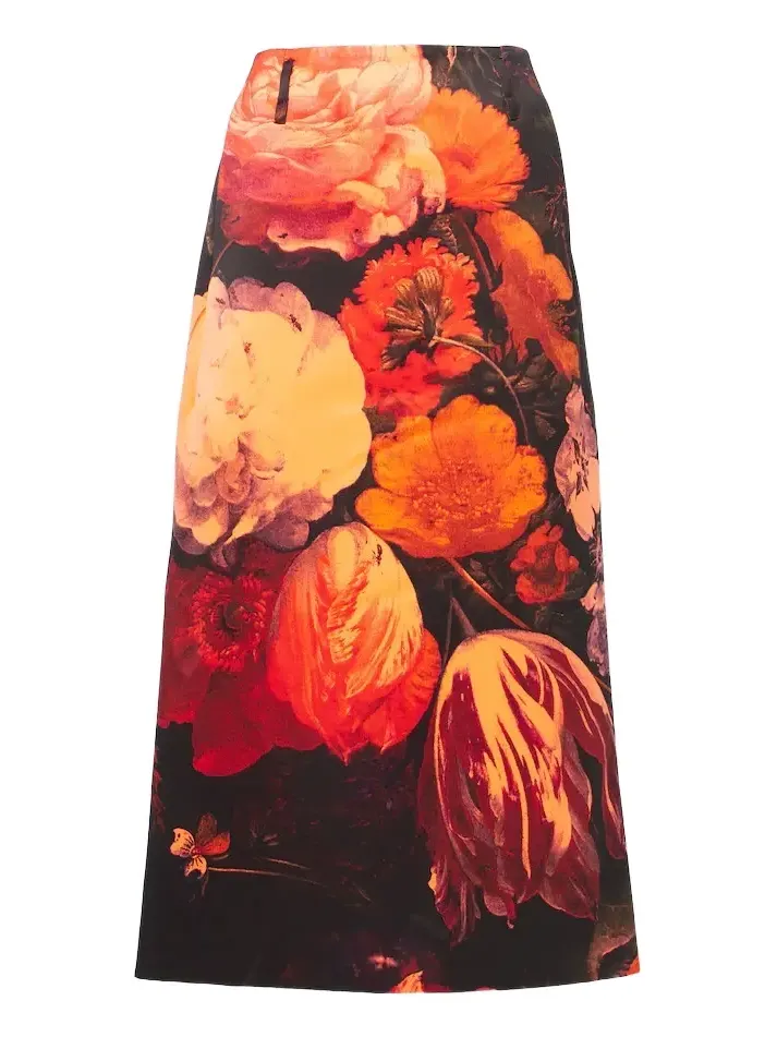 Dries Van Noten Floral midi skirt