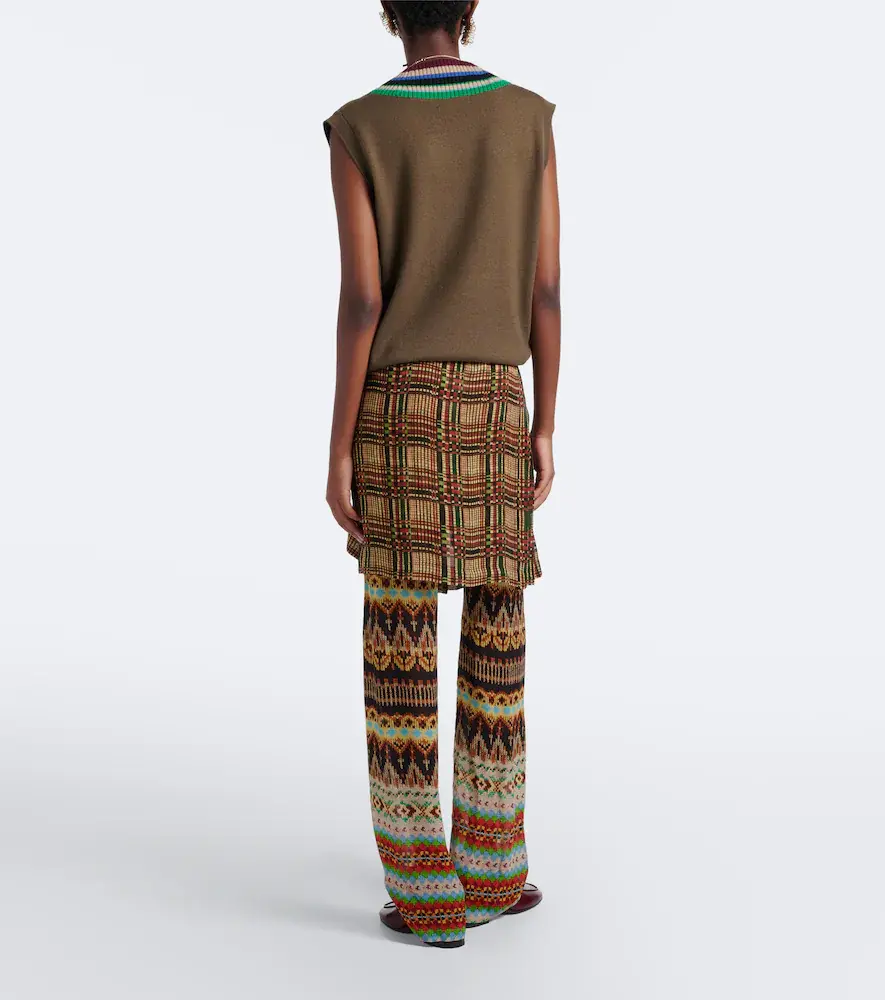 Dries Van Noten Printed layered wide-leg pants | Thumbnail 3 Dries Van Noten Printed layered wide-leg pants | Thumbnail 3